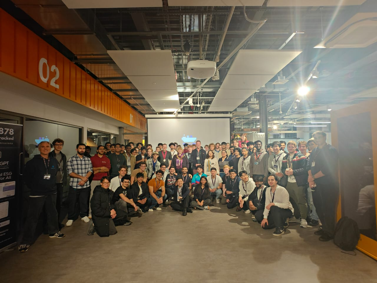 Group photo of Soton Ship 2026 participants, mentors and organisers at Barclays Eagle Labs, Southampton